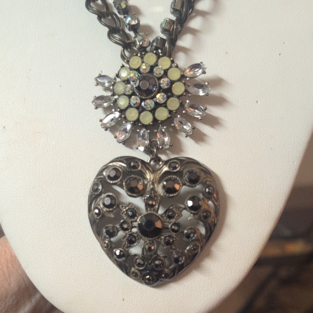Betsy Johnson Heart Pendant Necklace